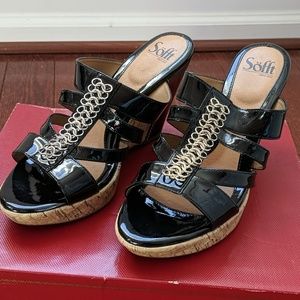 Dressy wedge sandals
